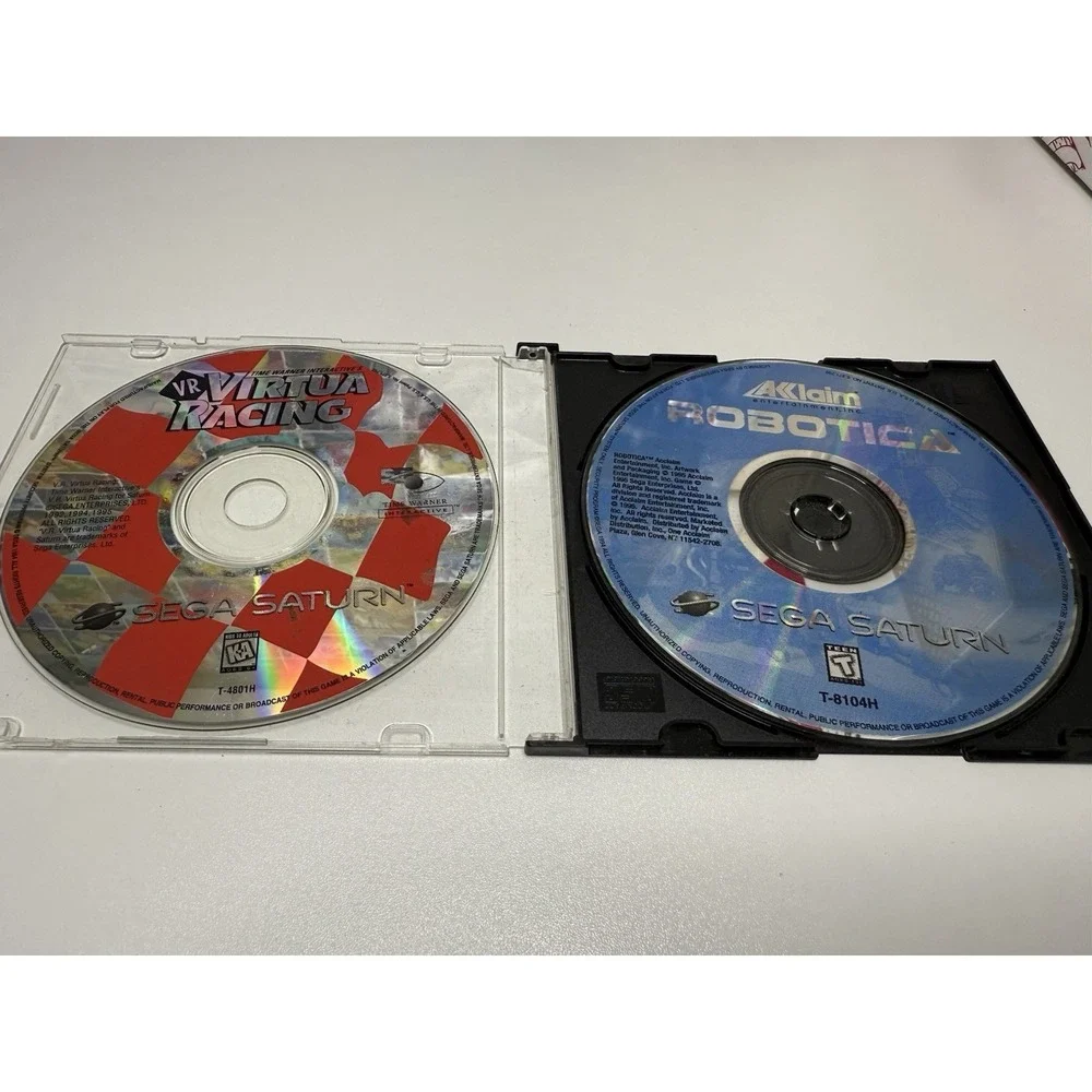 Sega Saturn Game Lot Virtua Racing VR & Robotica Discs Only Untested